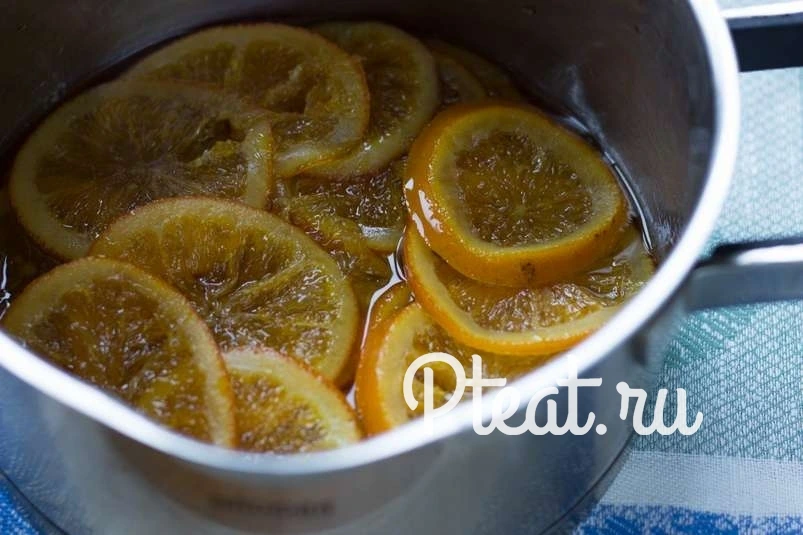 Рецепт: Карамелизированные апельсины - В шоколаде