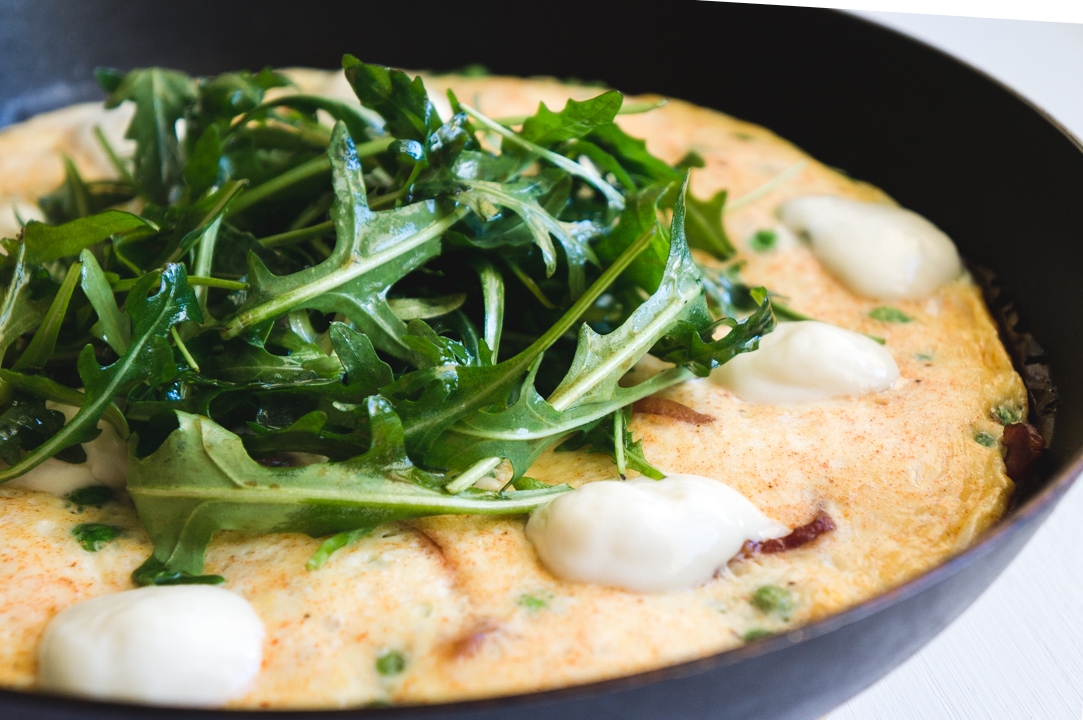 Омлет с горошком