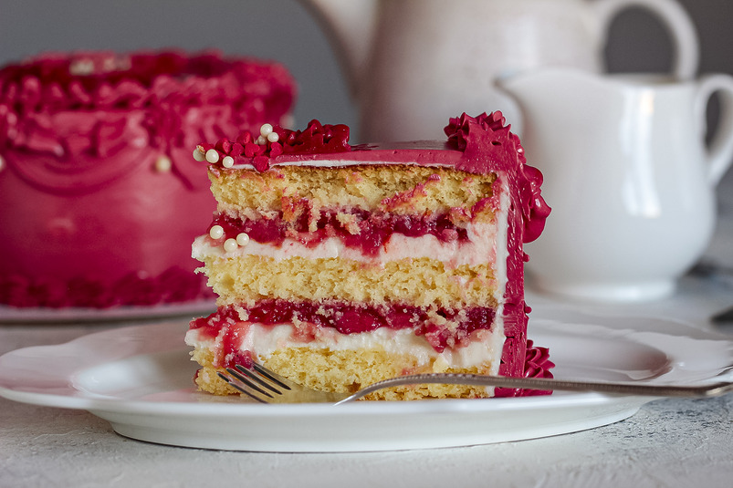 Бисквитный торт сердце